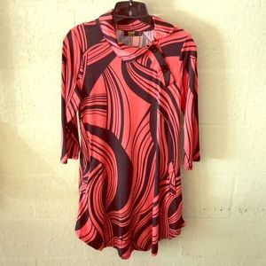 NWT!!! Abstract Shawl-Collar Tunic